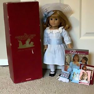 American Girl Doll Nellie with original outfit, box and book plus